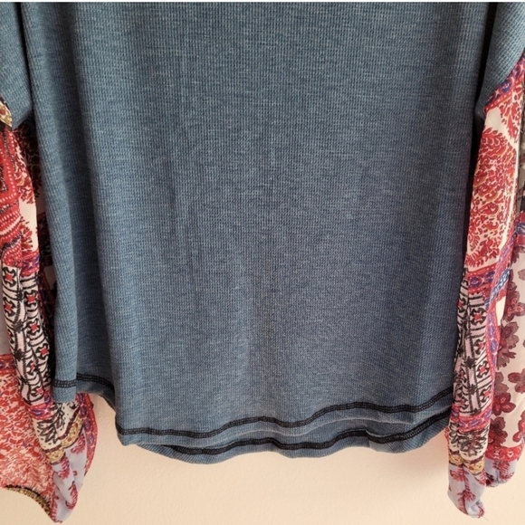 NWT Baea blue boho blouse size 2X - Picture 4 of 7